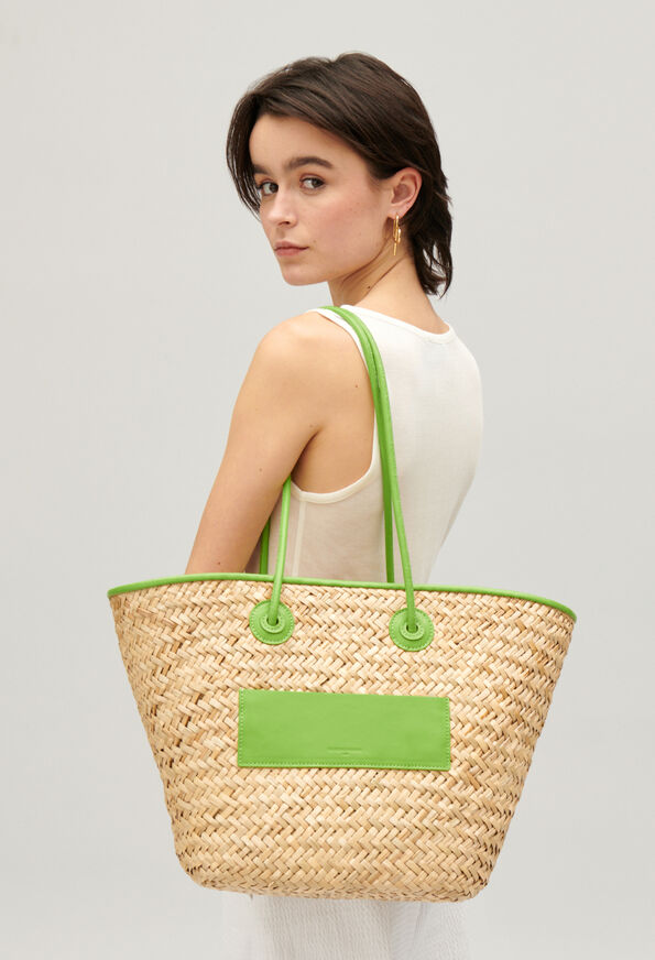 224ADRYANM : Baskets and summer bags color MATCHA