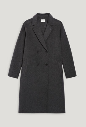 Flecked grey double-sided wool coat | Claudie Pierlot