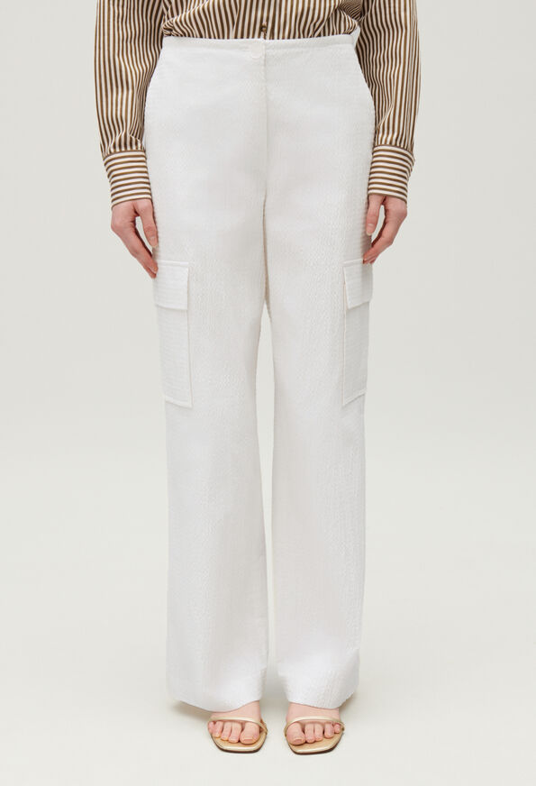 224PABLO : Jeans and Trousers color WHITE