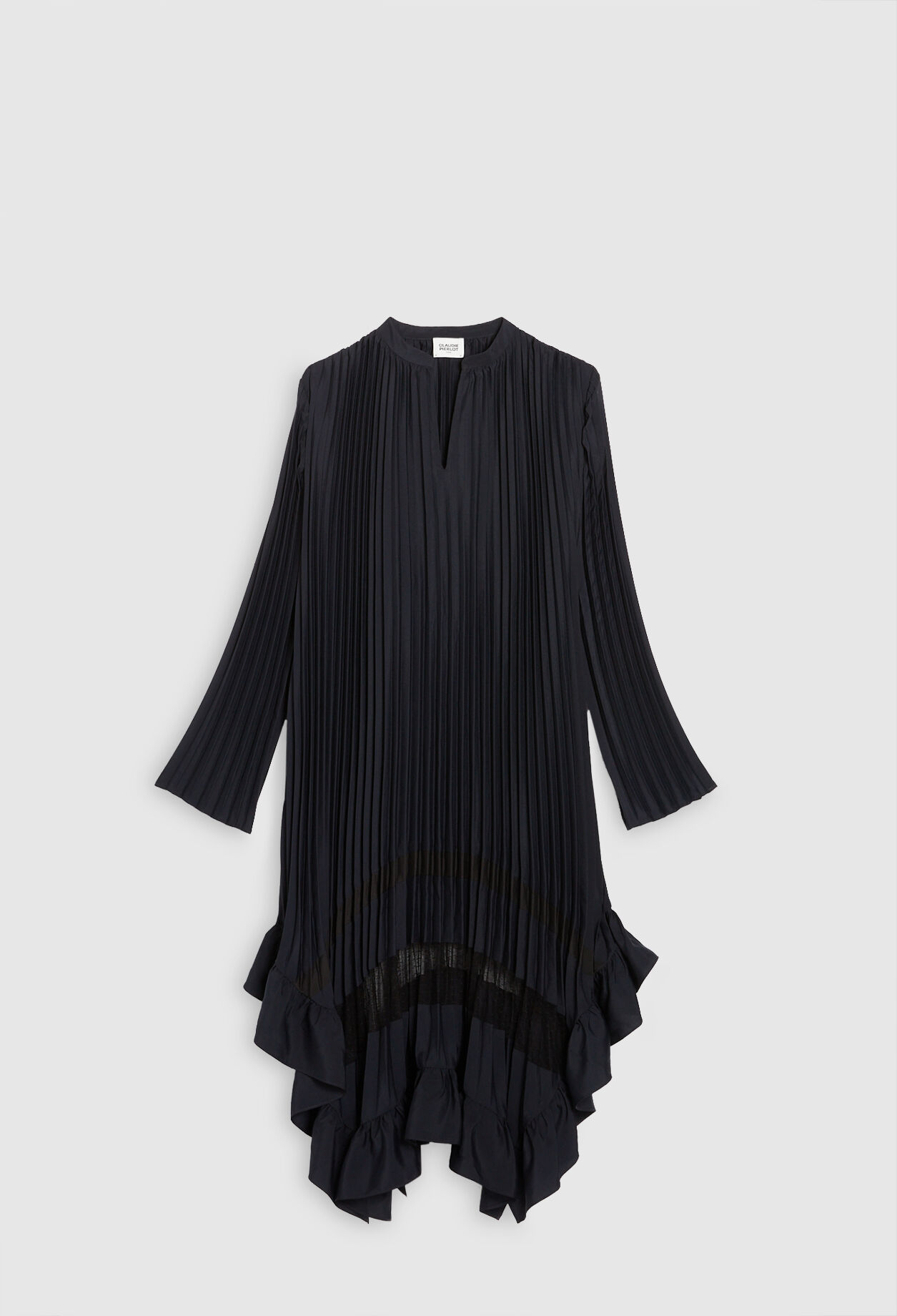 Contrasting pleated dress zara on sale