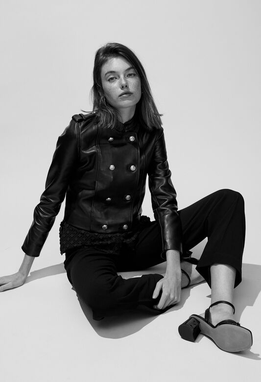 Women S Chic Coats Jackets And Clau Pierlot On Down Leather Jacket