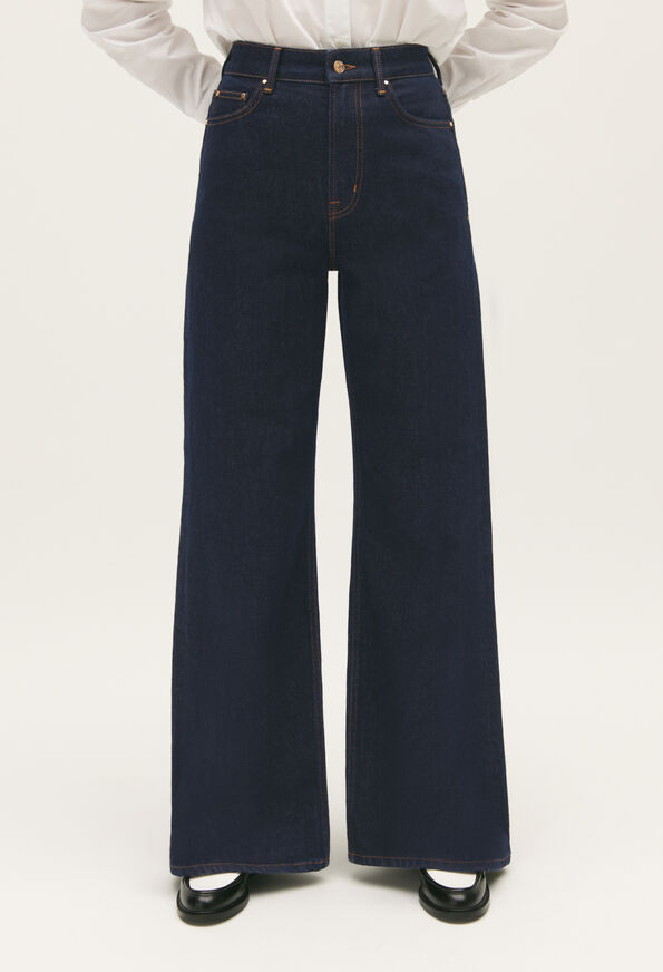 123PANDORE : Jeans and Trousers color BRUT DENIM