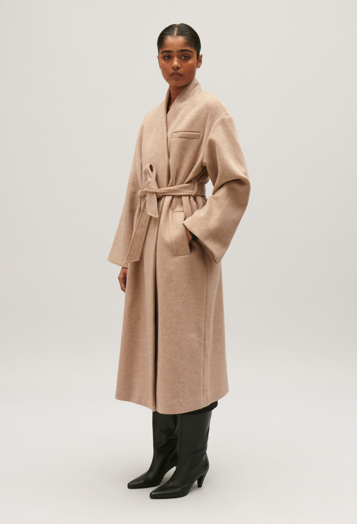 Beige 2025 midi coat