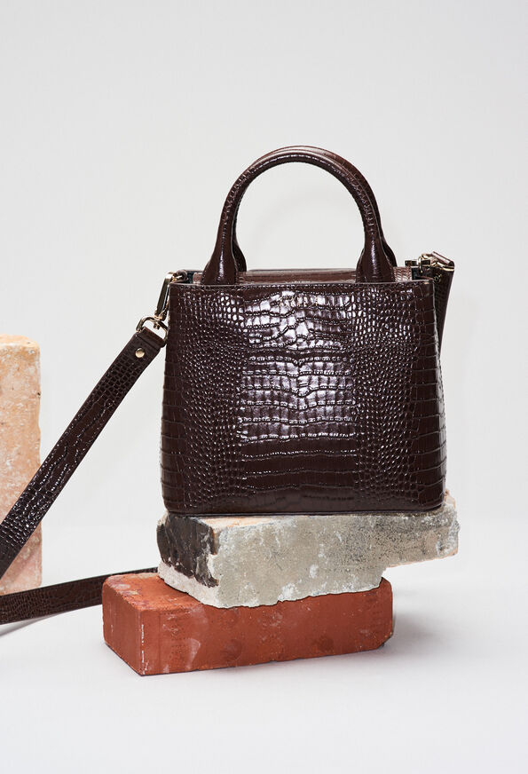 120ANOUCKSMALLREPTILECROCO 120ANOUCKSMALLREPTILECROCO : Shoes & Accessories color CHOCOLATE