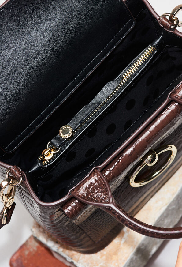 120ANOUCKSMALLREPTILECROCO 120ANOUCKSMALLREPTILECROCO : Shoes & Accessories color CHOCOLATE