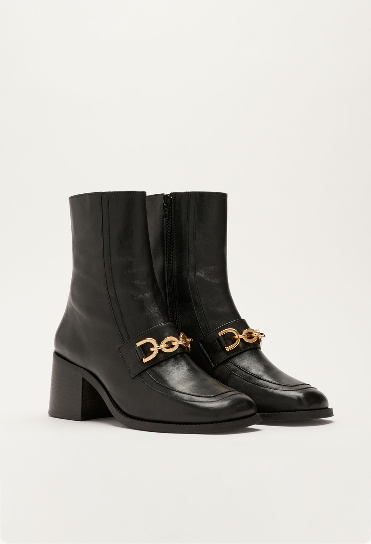 ankle boots with chain detail