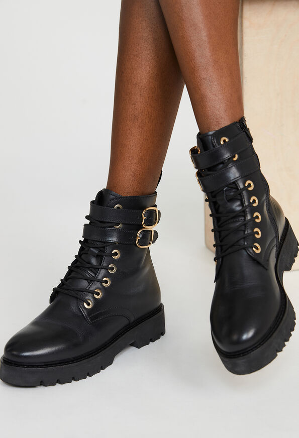 Leather boots : Tous les Produits color BLACK