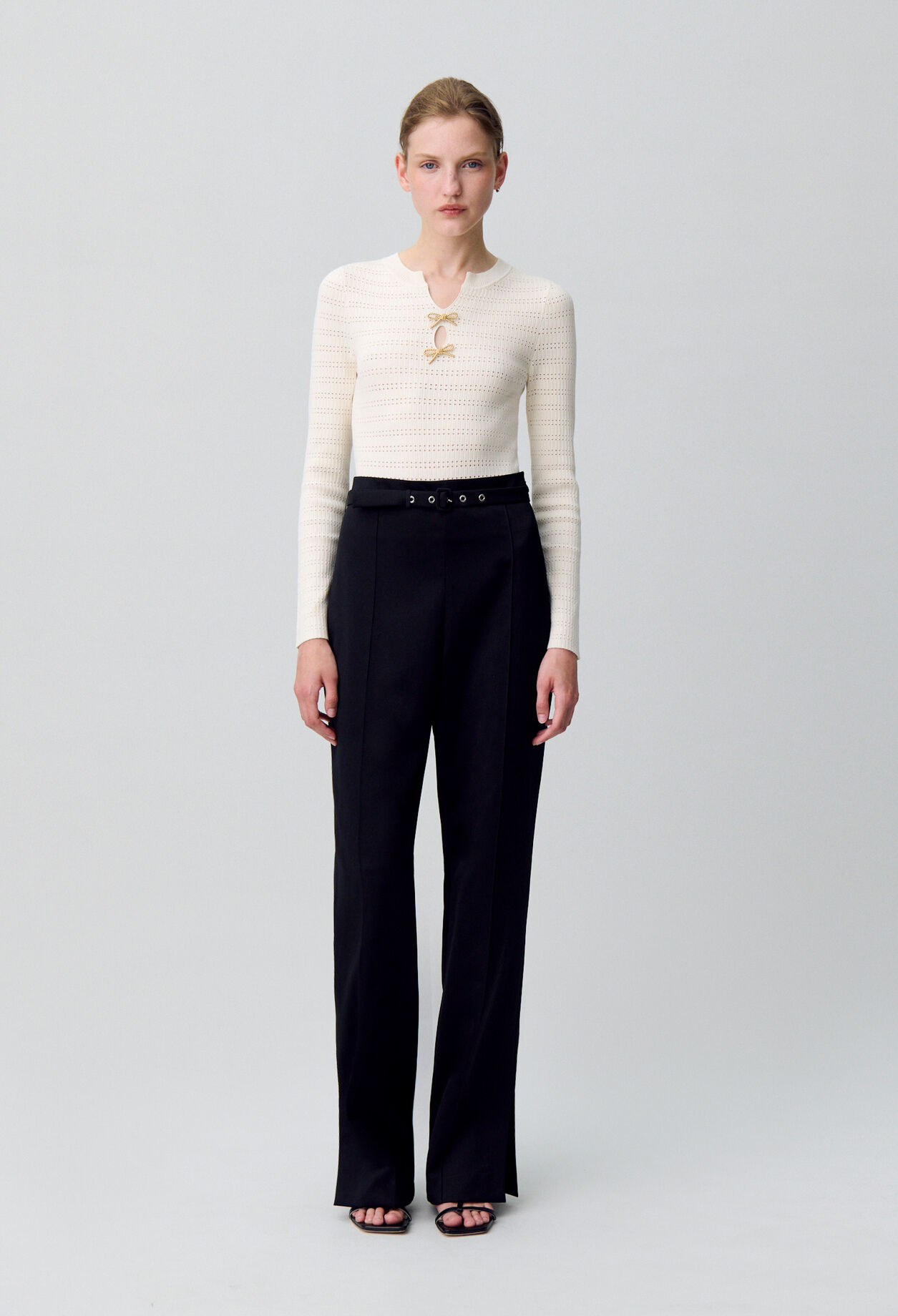 Knot Detail Knit Bodysuit