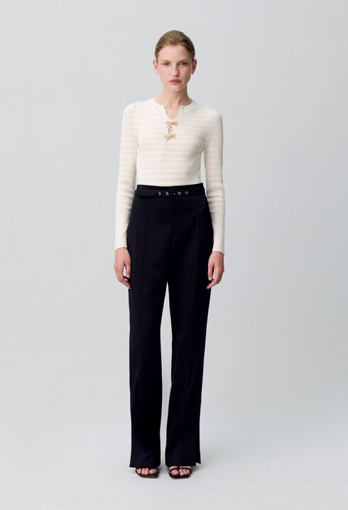 Knot Detail Knit Bodysuit