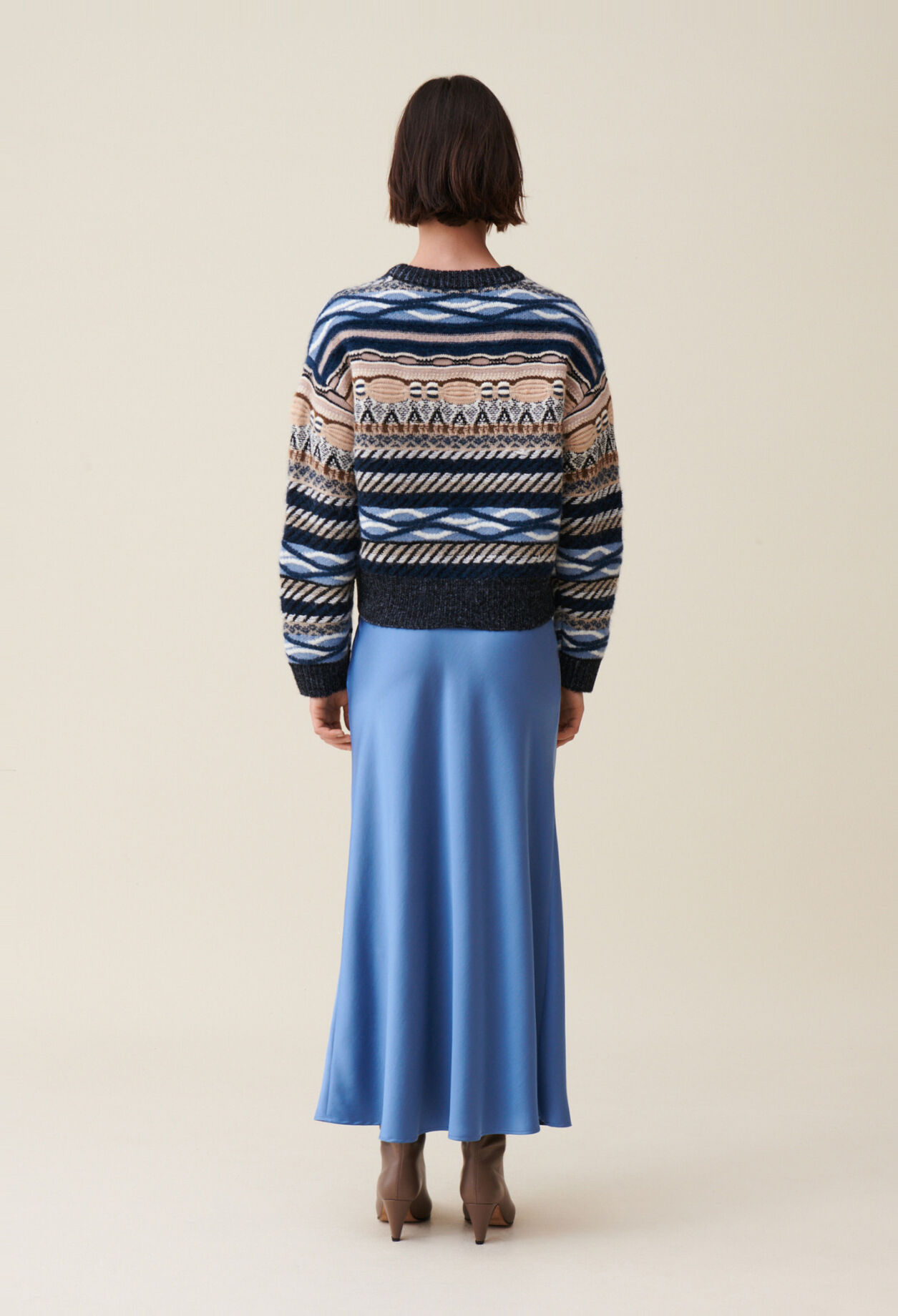 Striped patterned short jumper
