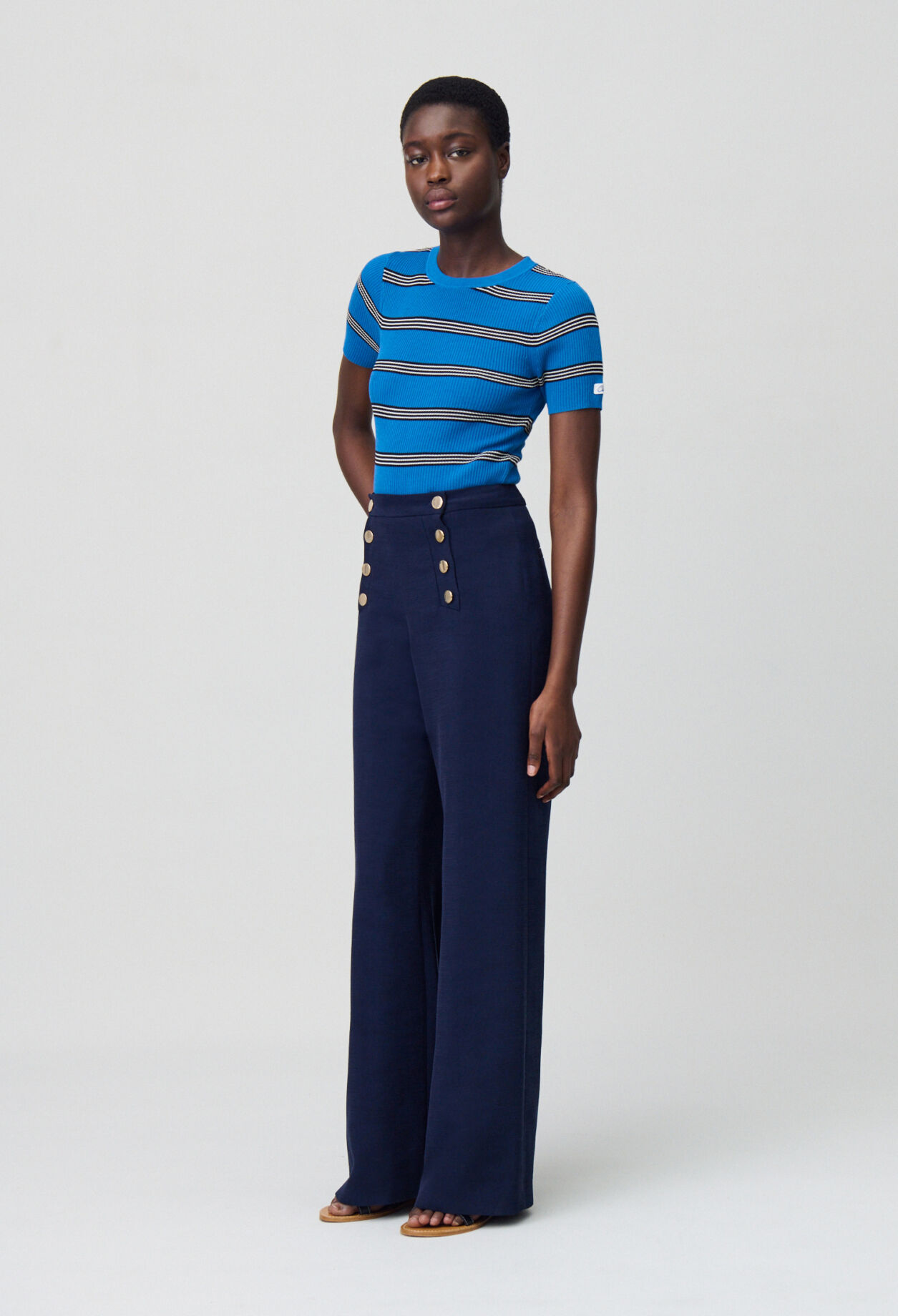 Straight-Leg Sailor Trousers
