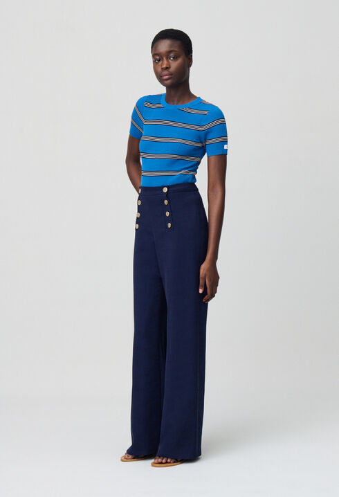 Straight-Leg Sailor Trousers