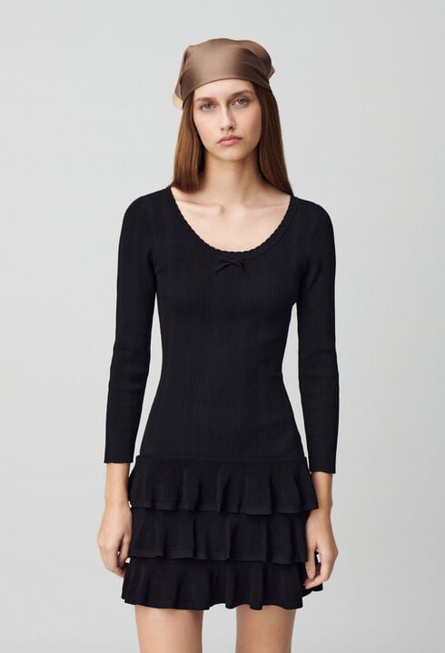 Short fine-knit dress