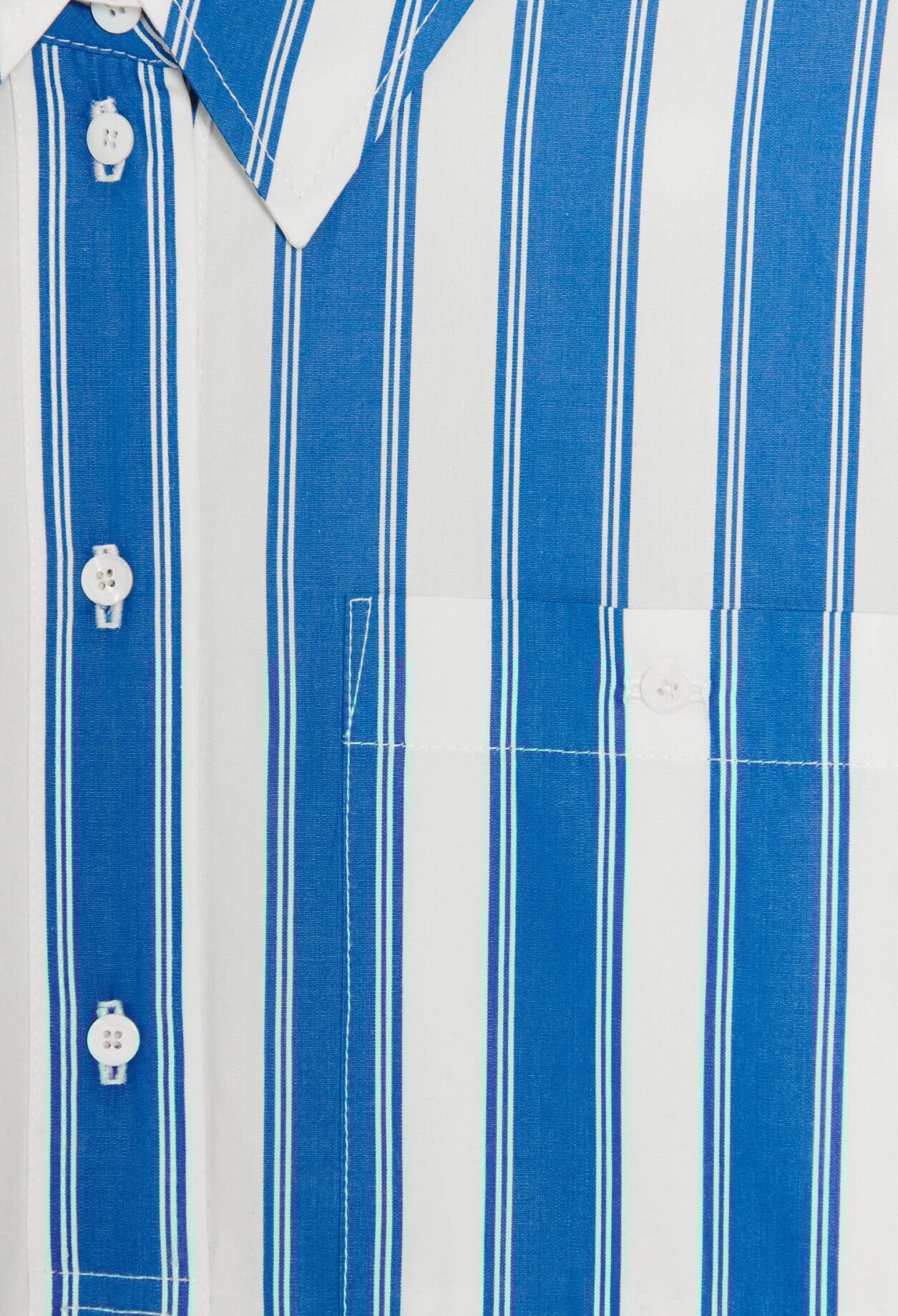 Blue striped shirt dress