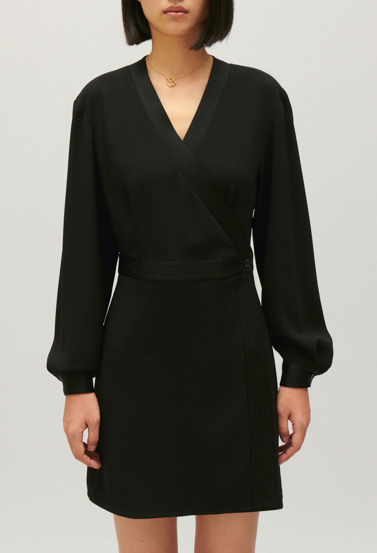 Black wrap dress