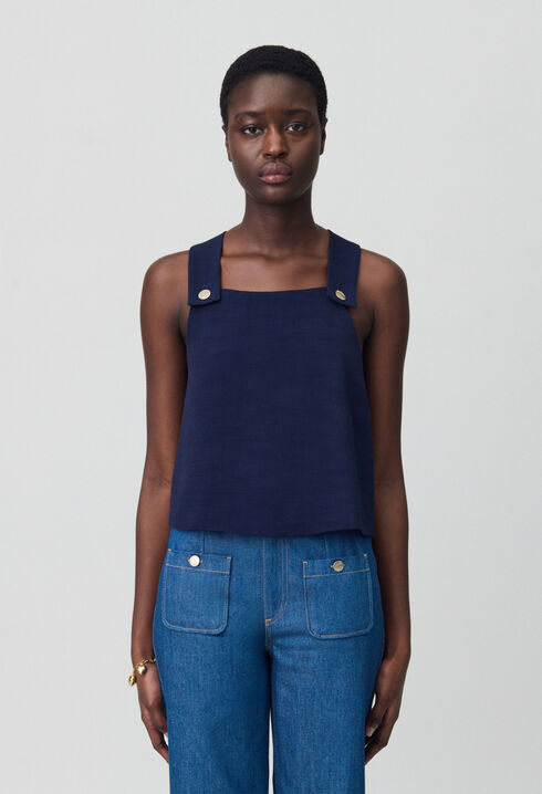 Top avec col carré