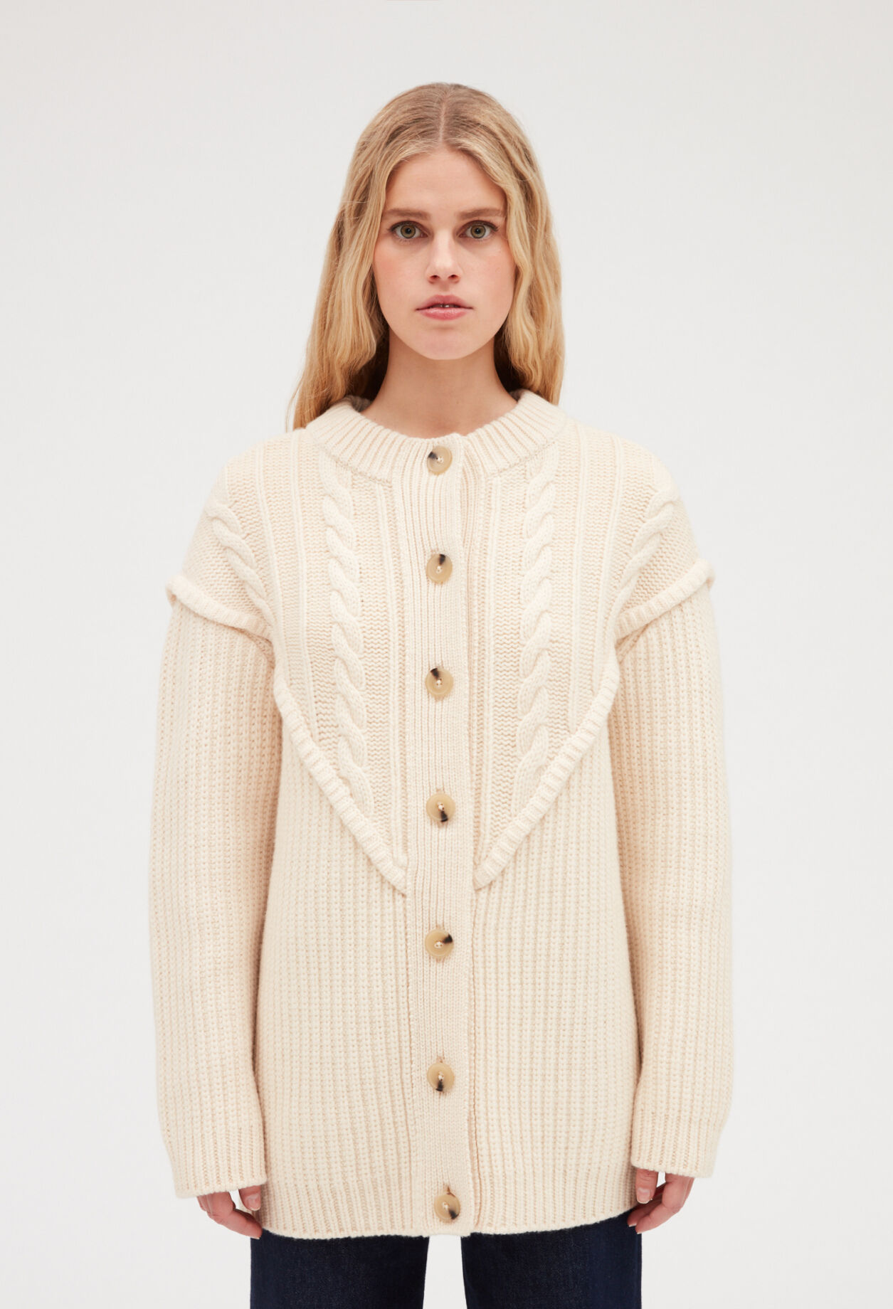 Wool buttoned waistcoat