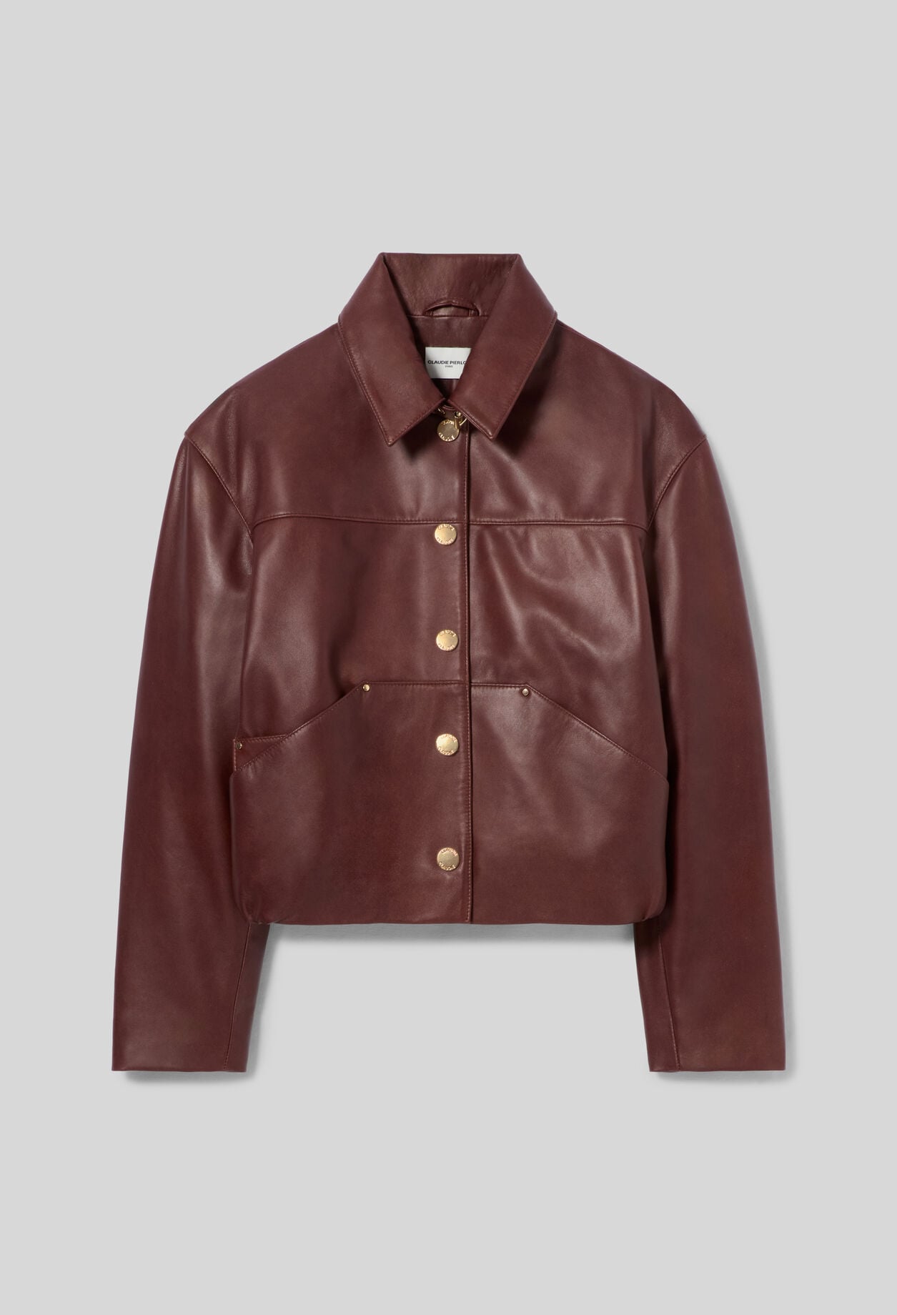 Short leather jacket