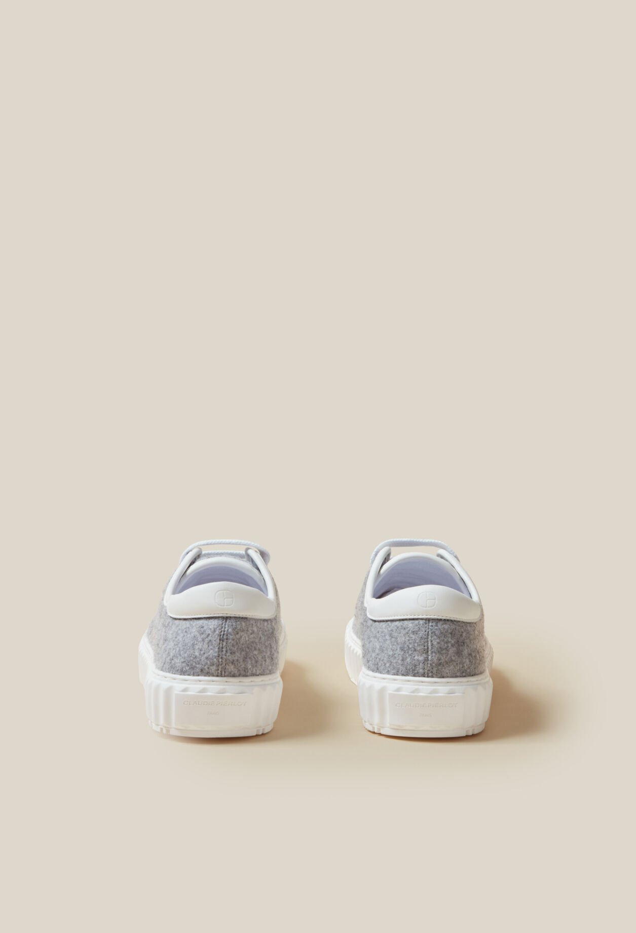 Grey felt trainers