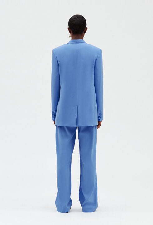 Sky-blue suit jacket