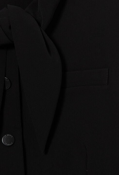 Jacket with removable scarf collar