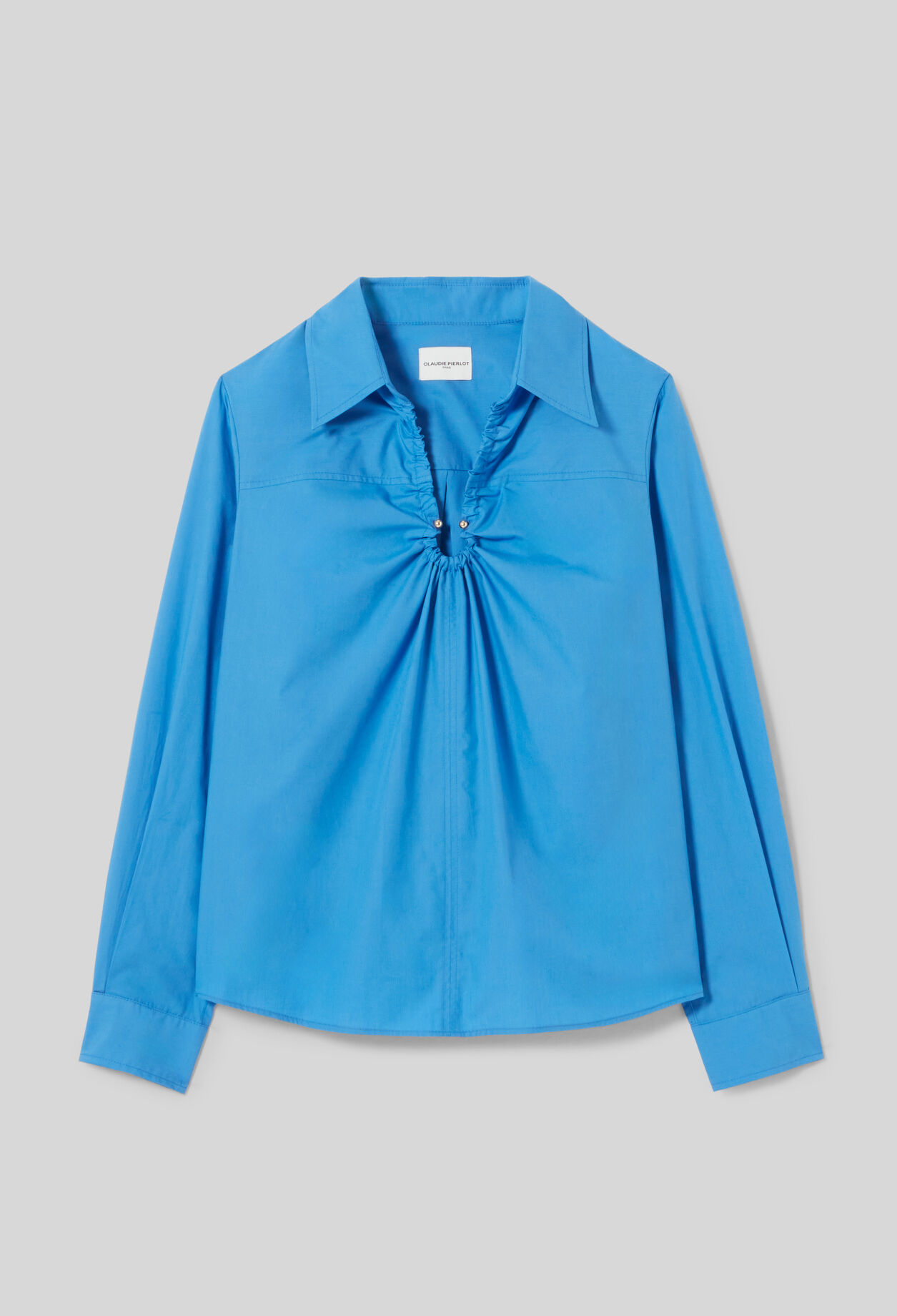 Wide V-neck blouse