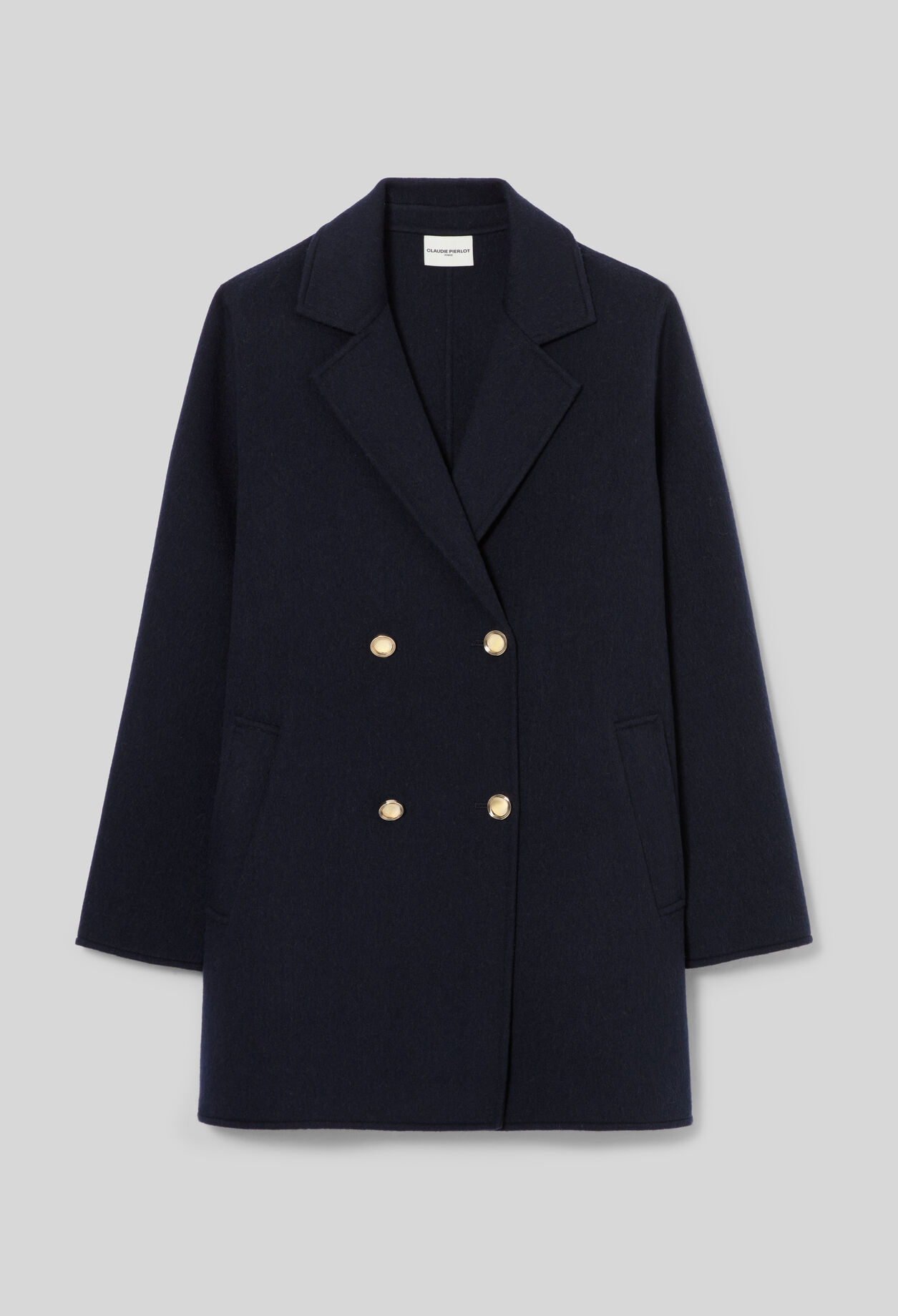 Tailored collar wool coat
