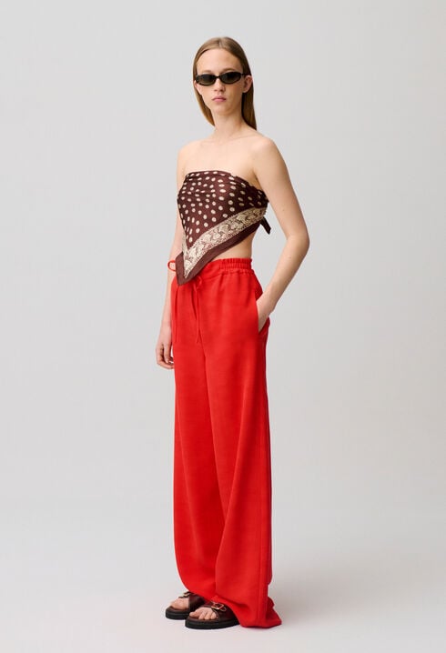 String wide-leg trousers