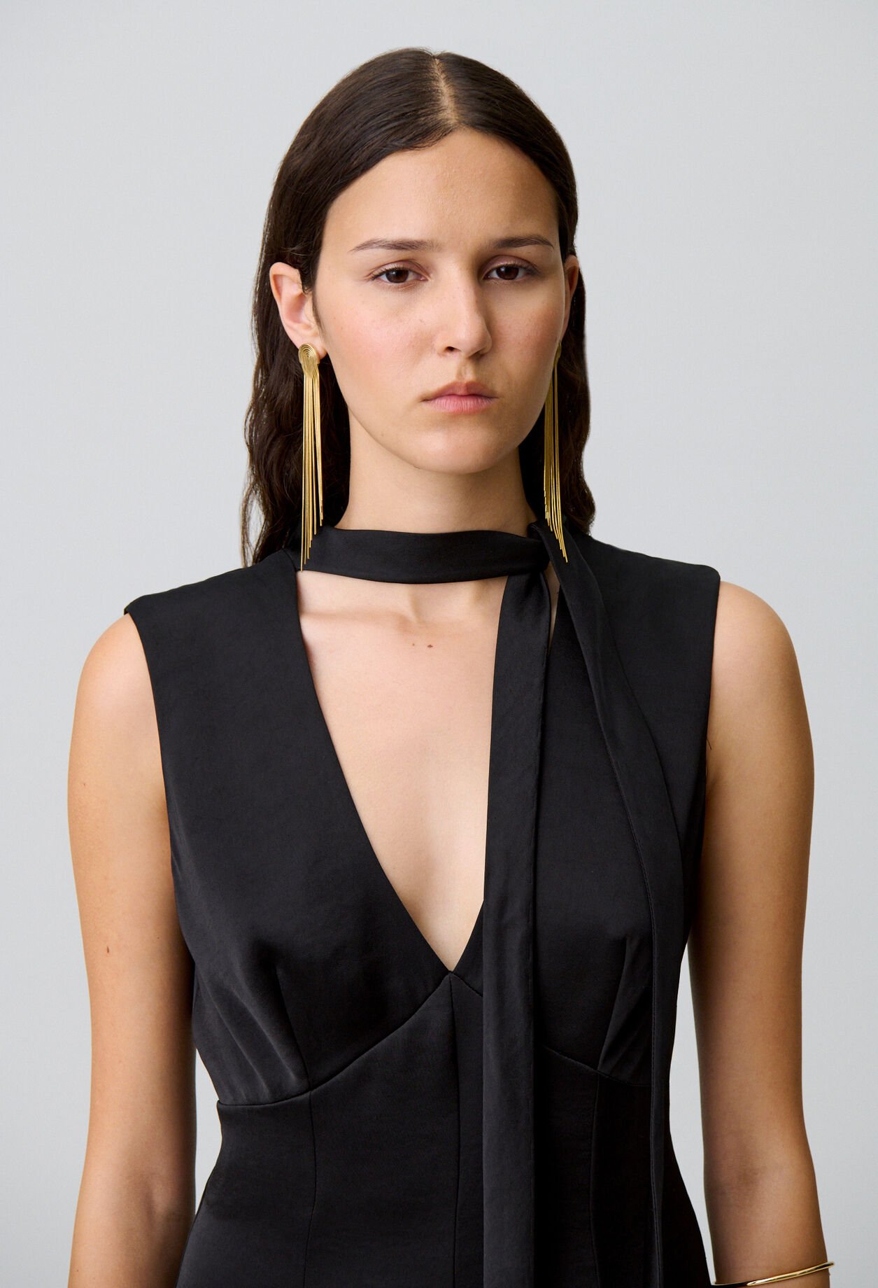 Fluid satin jumpsuit