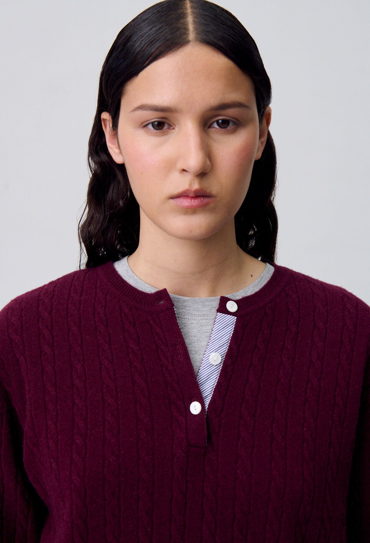 Henley Knit Sweater