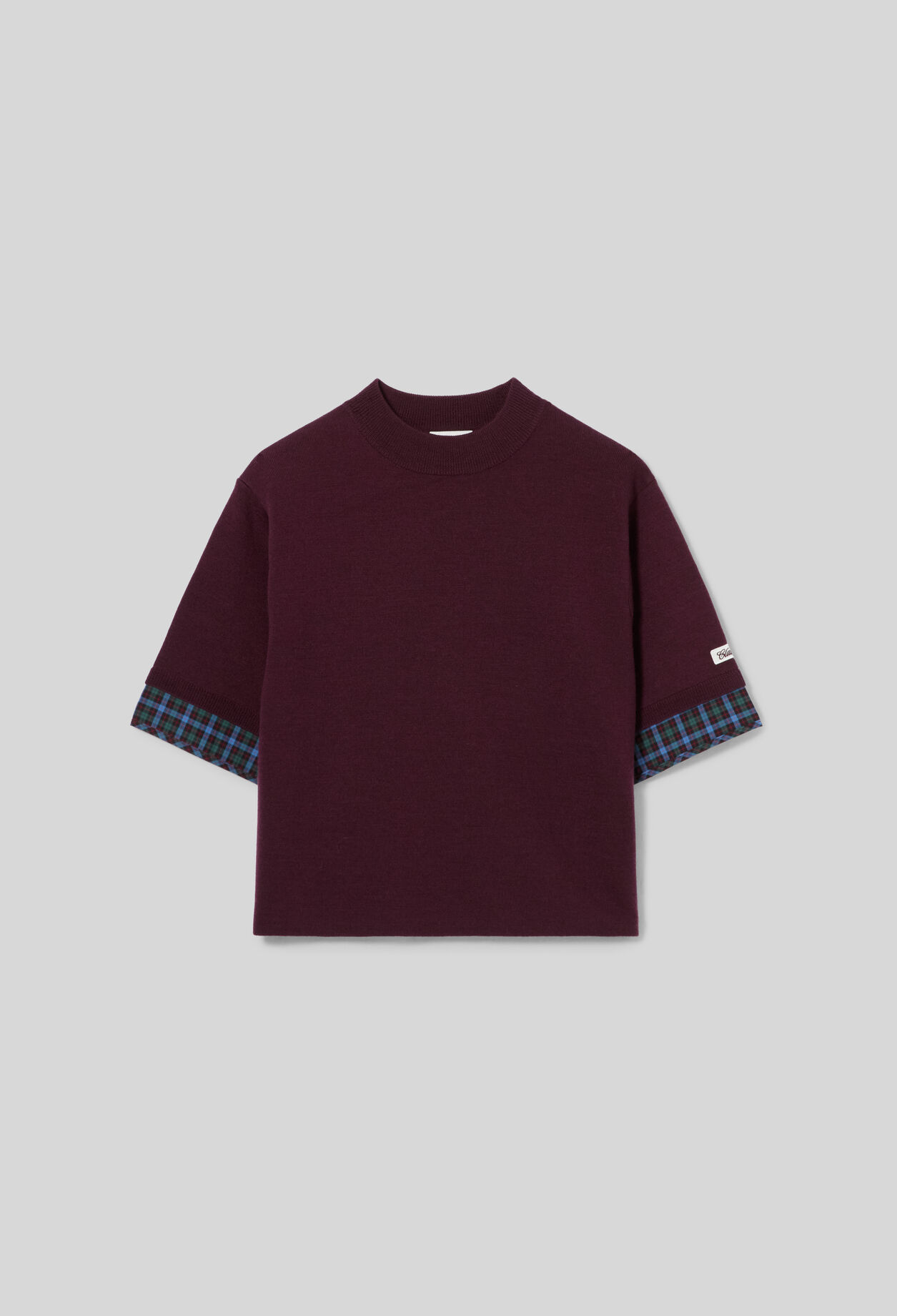 Knitted funnel neck jumper