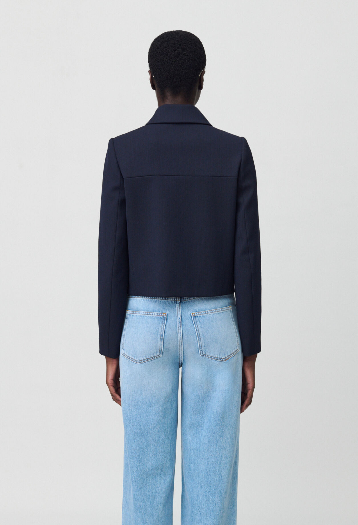 Navy boxy jacket