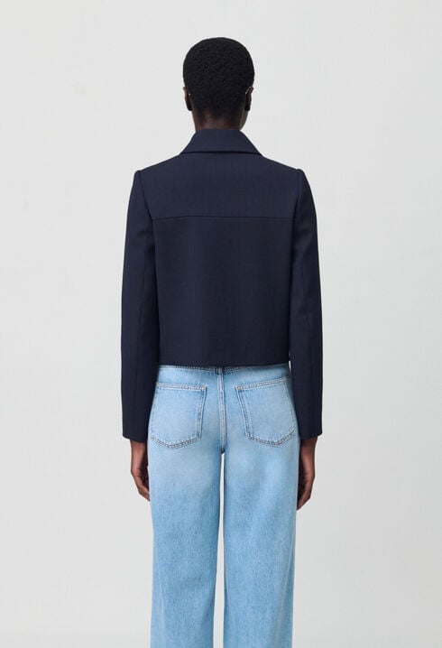 Navy boxy jacket