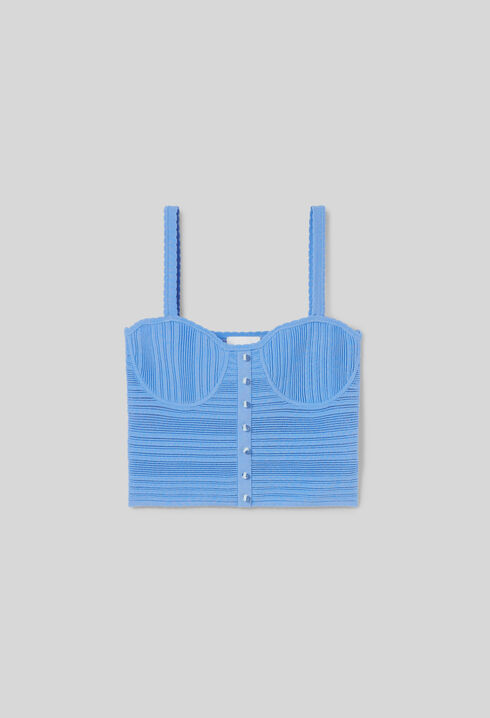 Fine Knit low-cut Top