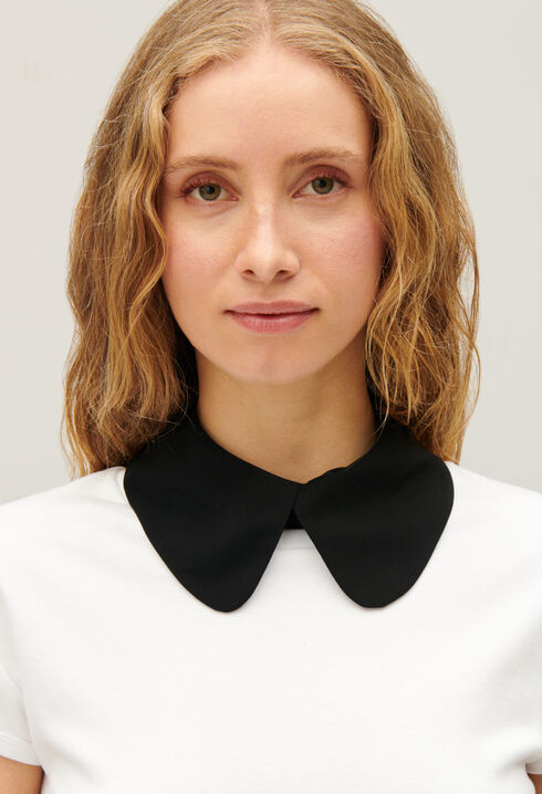 Removable silk Peter Pan collar