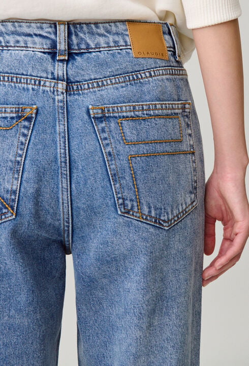 Washed denim jeans