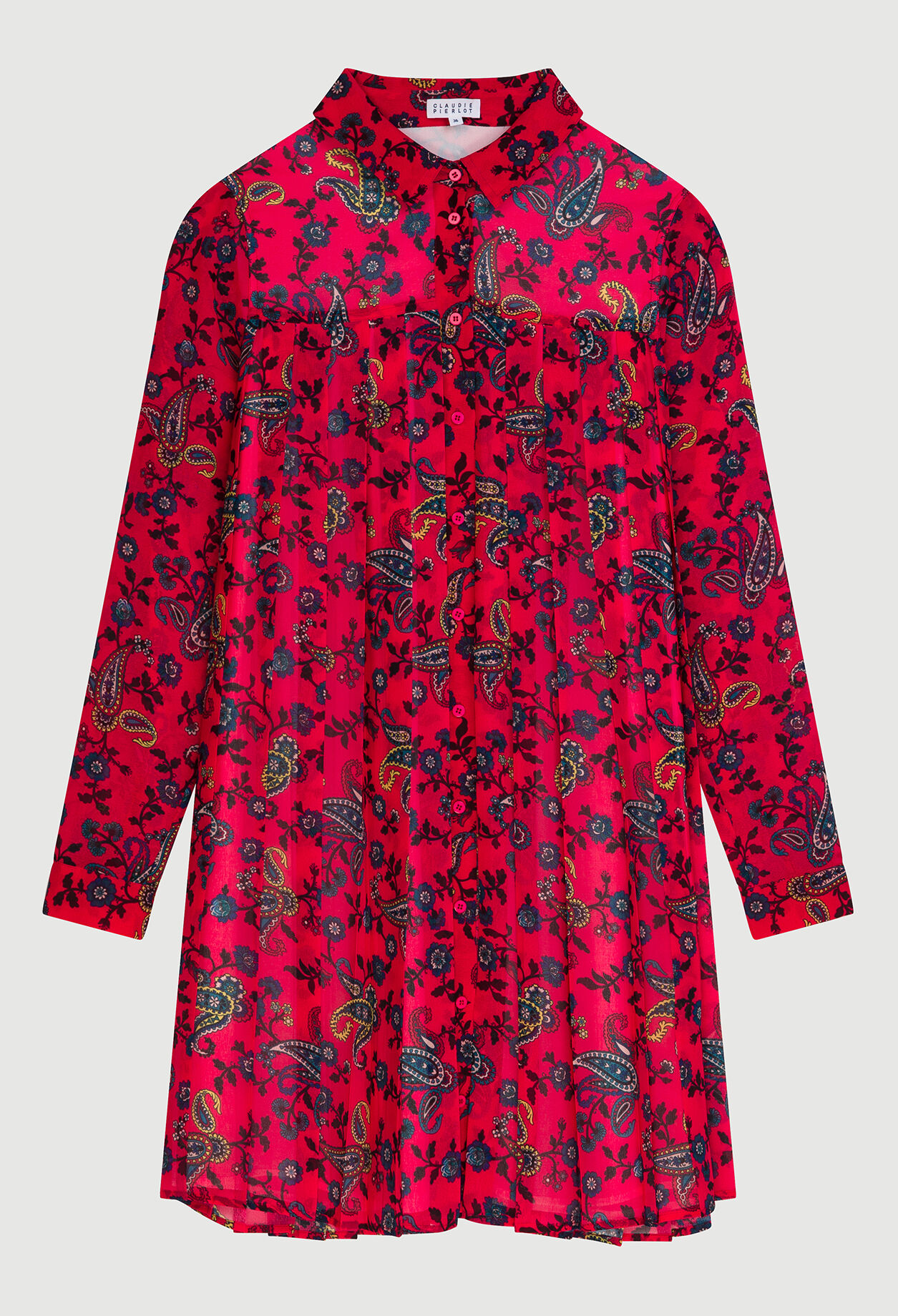 Paisley print shirt dress