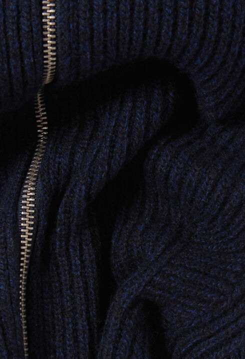 High Neck Zip Knit Dress