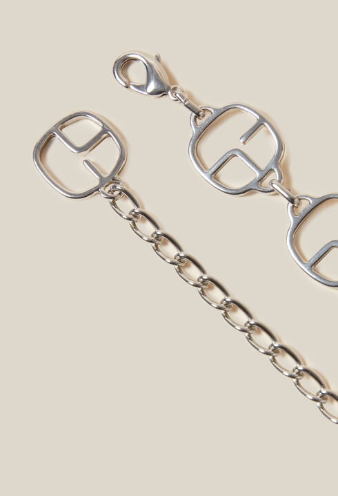 Chain monogram belt