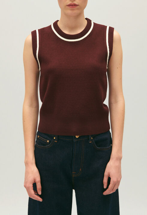 Striped knitted jumper
