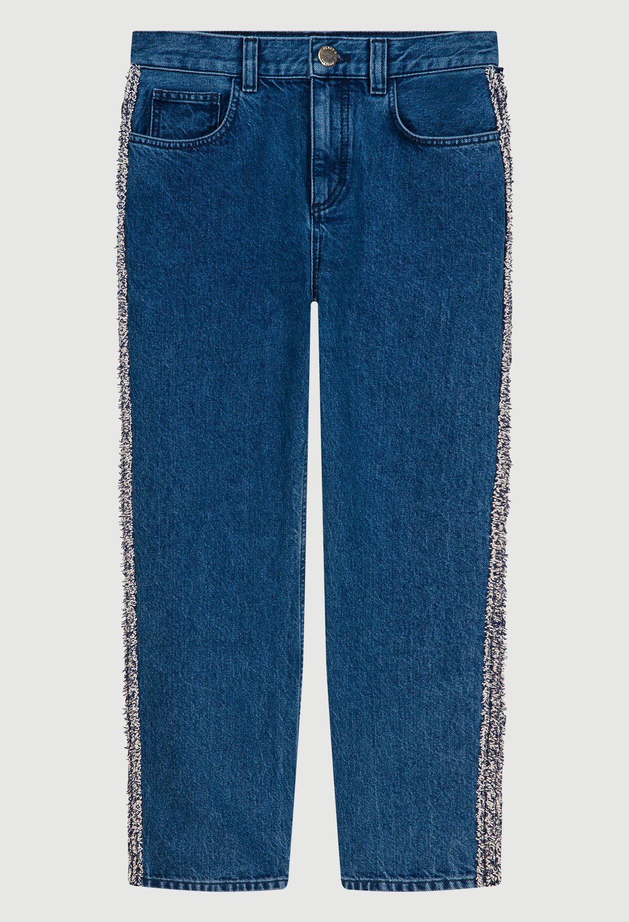 Jeans with detail strips