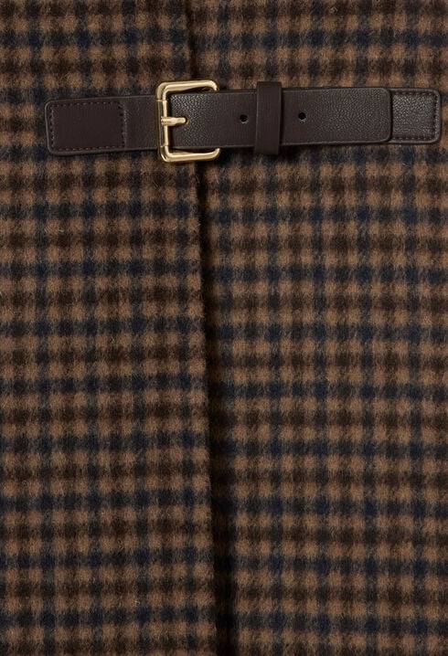 Checked wrap skirt