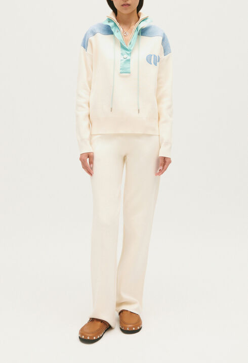 Minimum cream half-zip sweatshirt
