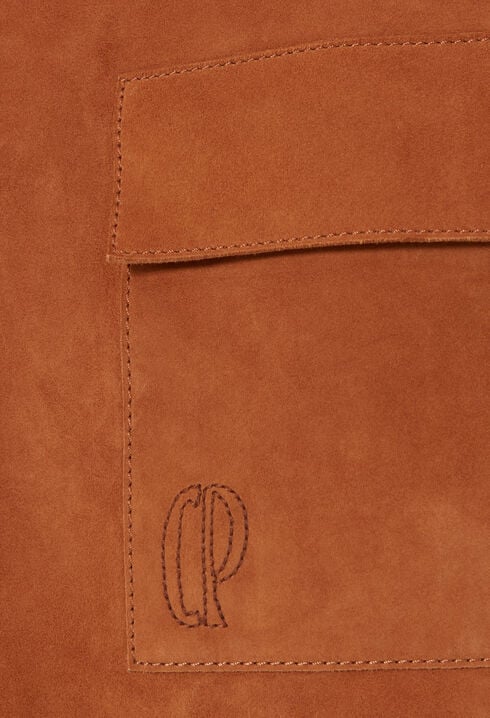 Suede leather jacket