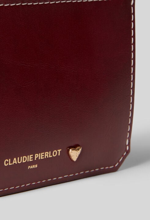 Gold Heart Leather Card Holder