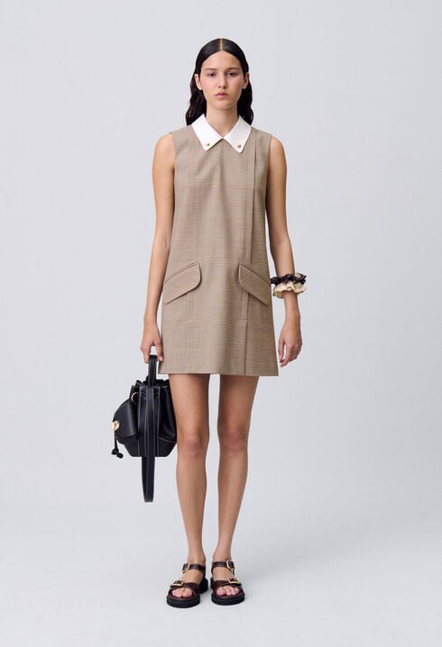 Short checked dress