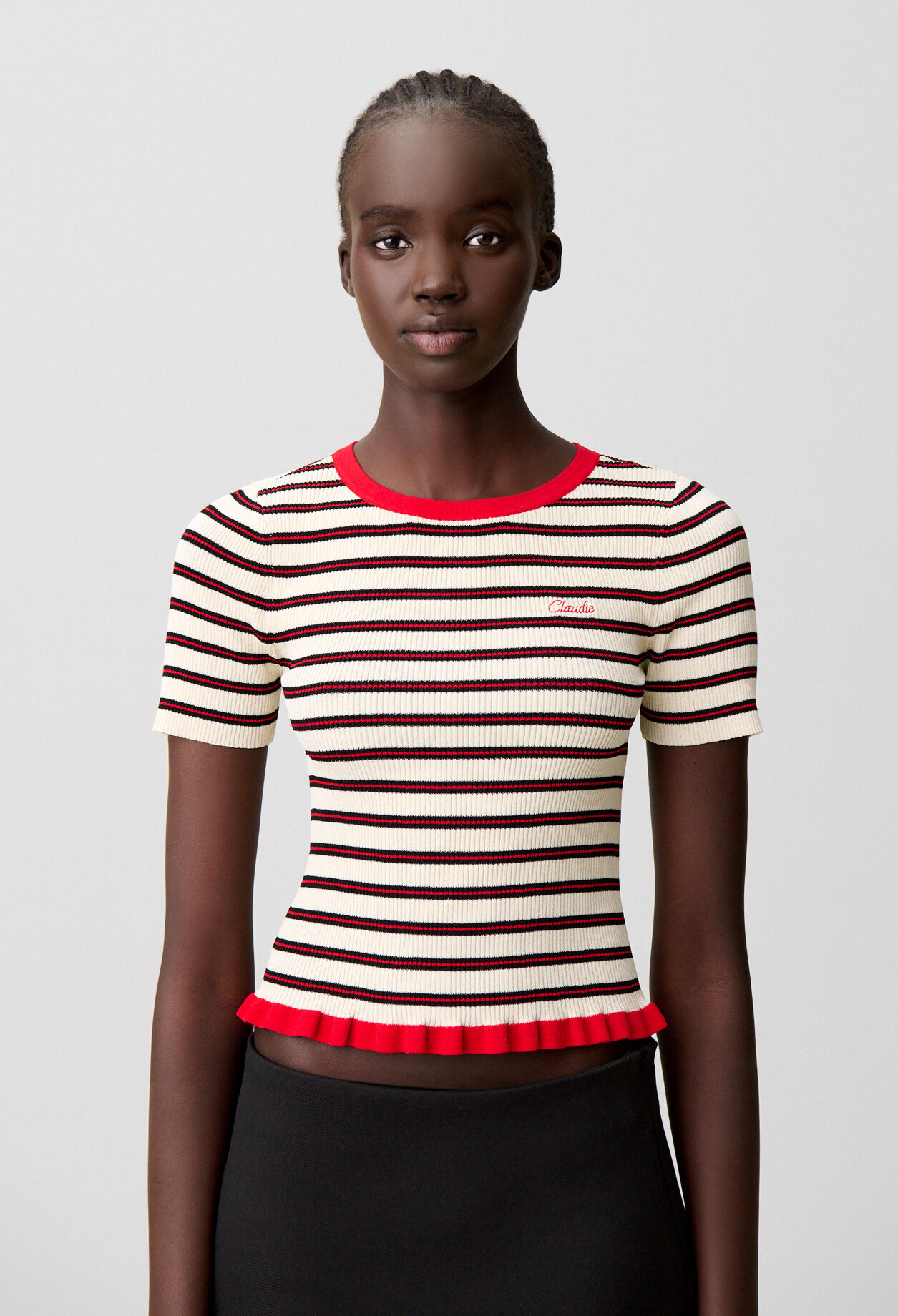 Tricolour striped T-shirt