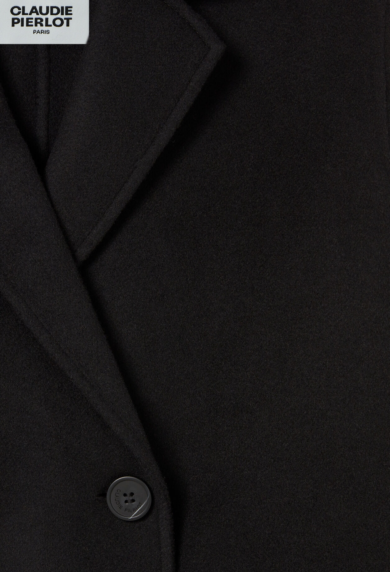 Black straight mid-length coat 