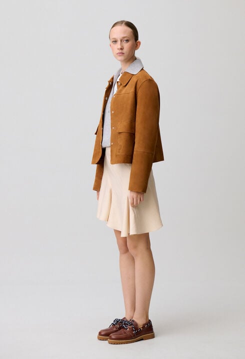 Asymmetric short skirt