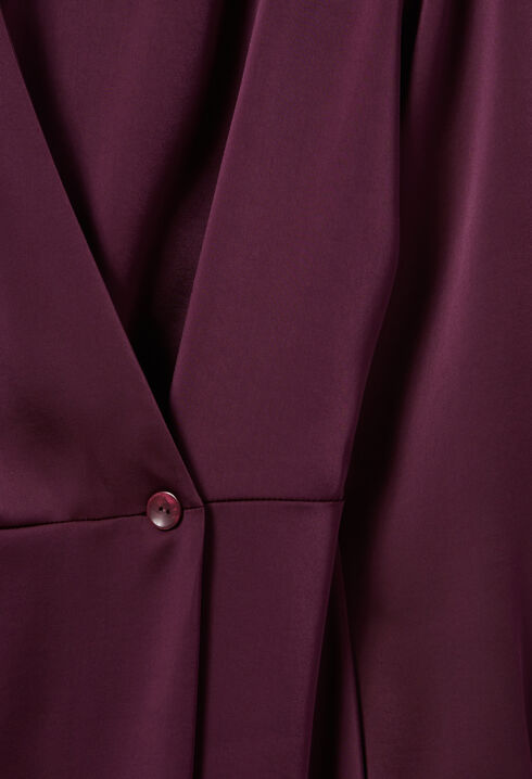 Burgundy crossover maxi dress